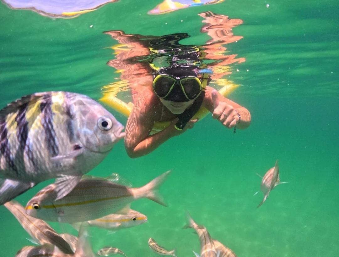 Snorkel em águas claras